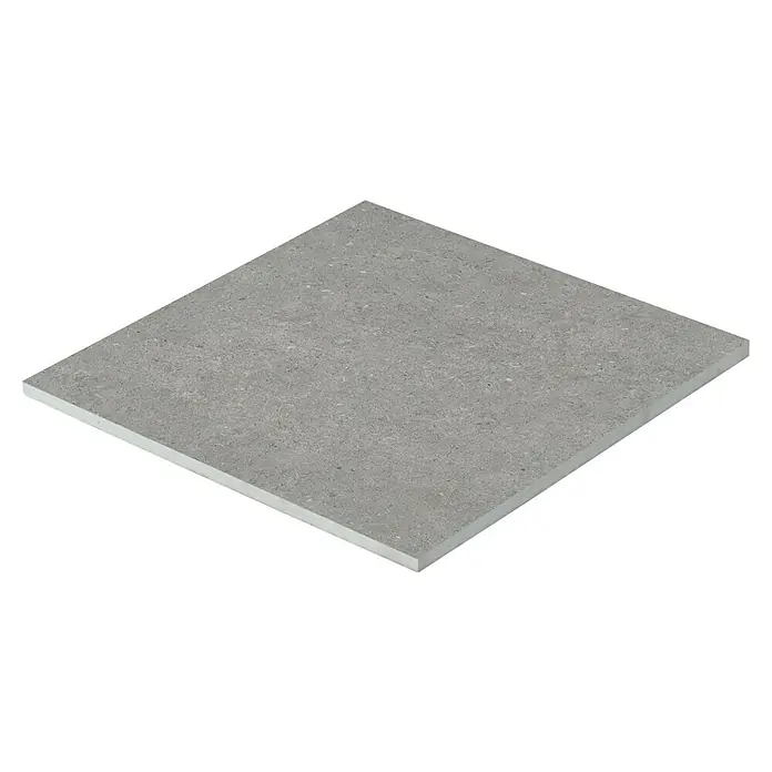 Terrassenfliese Portland - 60 x 60 x 2 cm, Londra, Matt - Graue Steinzeugfliese mit leicht strukturierter Oberfläche, ideal für moderne Innenräume. Robust und pflegeleicht.