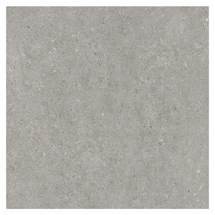 Terrassenfliese Portland - 60 x 60 x 2 cm, Londra, Matt - Graue Keramikfliese mit gesprenkelter Textur, ideal für moderne Innenräume.