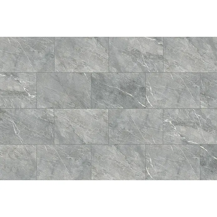Terrassenfliese Total Stone - 60 x 90 x 2 cm, Grigio, Matt - Graue Marmorfliesen mit feinen weißen Adern, ideal für moderne Boden- und Wandgestaltung mit stilvoller Optik.