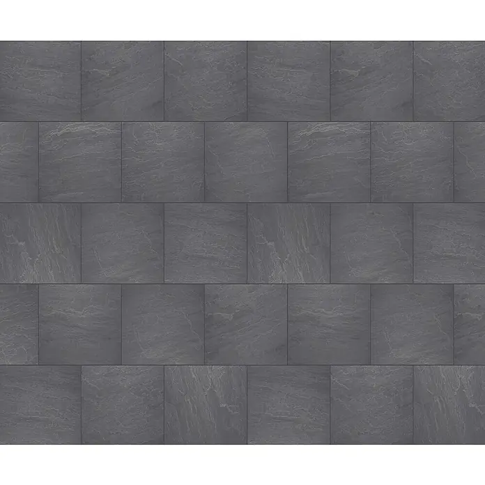 Terrassenfliese Tempio - 60 x 60 x 2 cm, Anthrazit, Matt - Graue Steinzeugfliesen mit strukturierter Oberfläche, ideal für moderne Innenräume. Strapazierfähige und stilvolle Bodenbeläge für jeden Raum.
