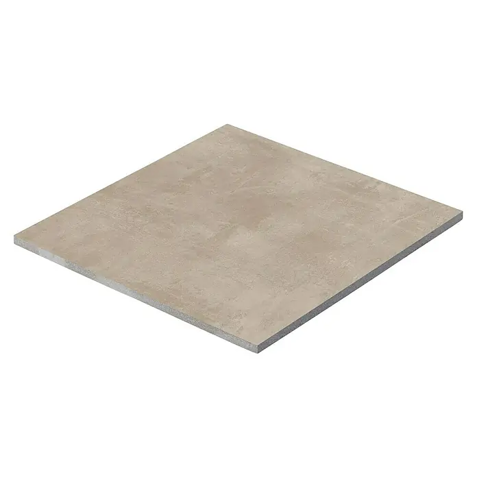 Terrassenfliese Urban Pro - 60 x 60 x 2 cm, Beige, Matt - Nahaufnahme einer einzelnen, beigen Keramikfliese mit leicht strukturierter Oberfläche, ideal für moderne Boden- und Wandgestaltungen.