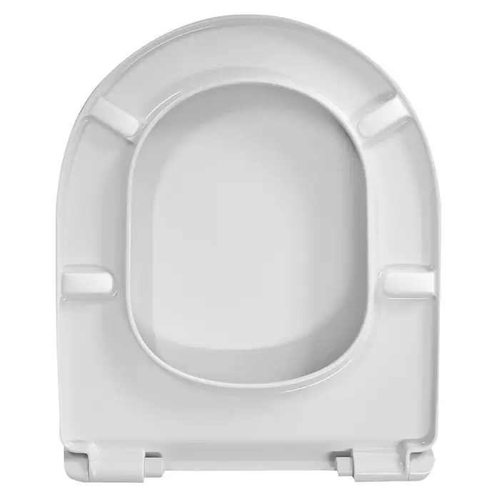 Temtasi WC-Sitz Infinity - Duroplast, Weiß, Mit Absenkautomatik - Weißer Toilettensitz aus robustem Kunststoff mit glatter Oberfläche. Perfekt für jedes Badezimmer und leicht zu reinigen.