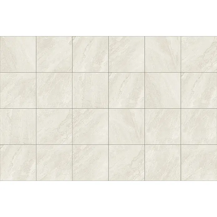 Terrassenfliese Quarzo - 80 x 80 x 2 cm, Beige, Matt - Beige Bodenfliesen in quadratischer Anordnung, ideal für ein helles und modernes Ambiente mit natürlicher Steinoptik.