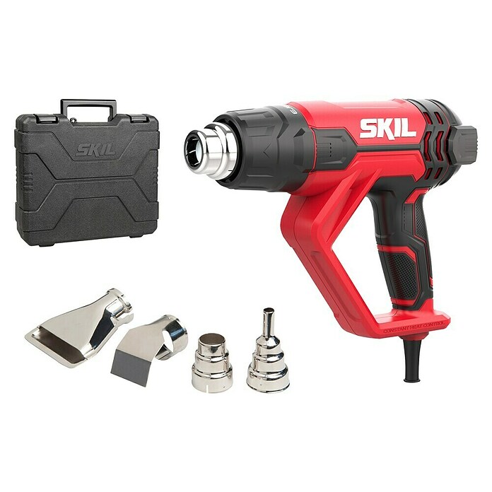 Heteluchtpistool MOWIS 1800W heteluchtblazer 50~600 ℃ Instelbare temperatuur Met 4 nozzles voor krimpkous Embossing Gerichte verfverwijdering Solderen