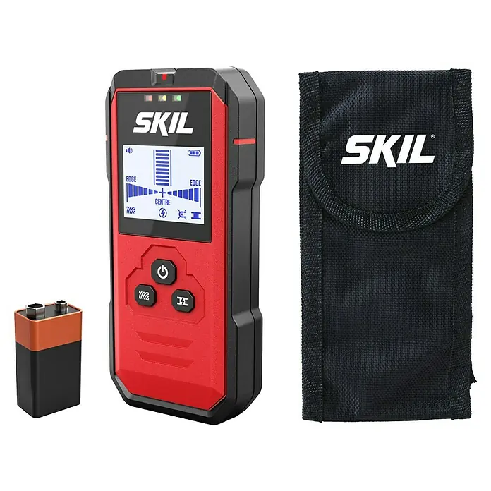 Bosch Professional Ortungsgerät GMS 120-27 (2xAA Batterien, max. Detektionstiefe Nicht-magnetisches Metall/magnetisches Metall/Spannungsführende Leitungen/Holz: 120/100/50/30 mm, Schutztasche