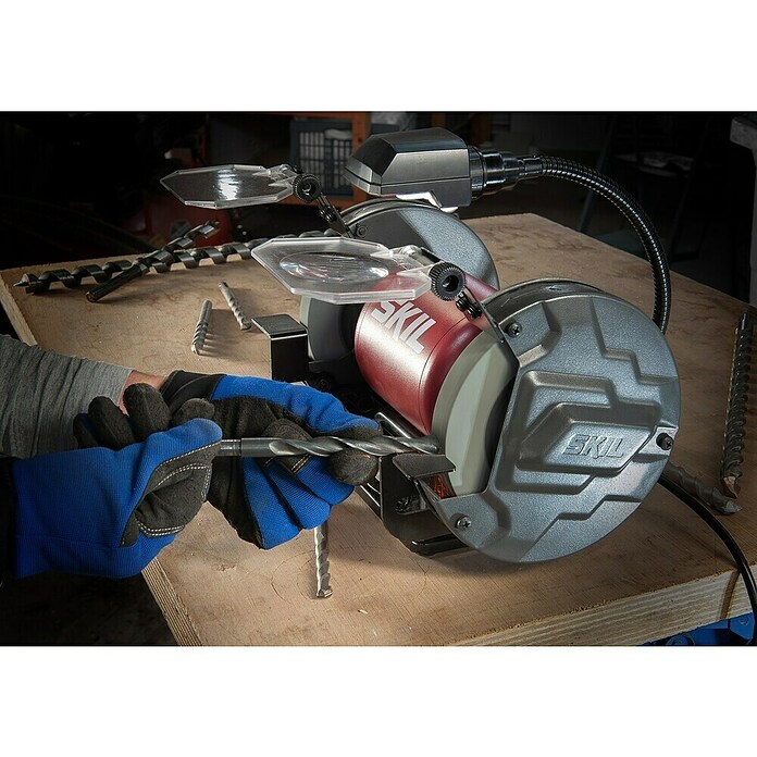Skil Dubbele slijpmachine + Gratis Accu Compressor (400 W, Diameter schuurschijf: 150 mm) | BAUHAUS