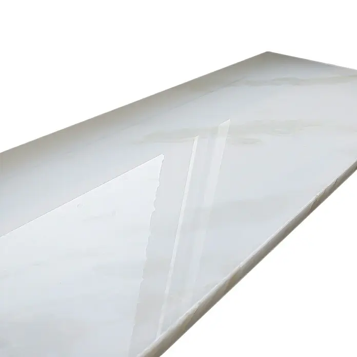 Fensterbank Royal - 113 x 30 x 2 cm, Weiß, Marmor - Elegante weiße Marmorplatte, ideal für stilvolle Oberflächen und Dekorationen. Hochglanz für moderne Akzente.