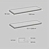 Vinylvloer SPC Solar TS (Solar Eiken, Planken, 1.220 x 182 x 4,3 mm) | BAUHAUS