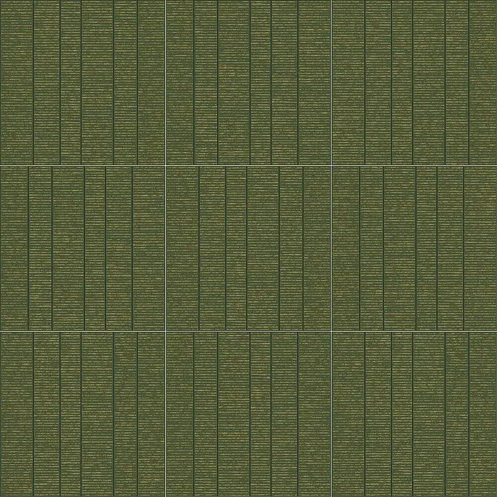 Feinsteinzeugfliese Wanda - 59,55 x 59,55 cm, Green, Matt - Grün gemusterte Textilfliesen mit einem linearen Design, ideal für moderne Innenräume und gewerbliche Flächen. Robuste Bodenlösung.
