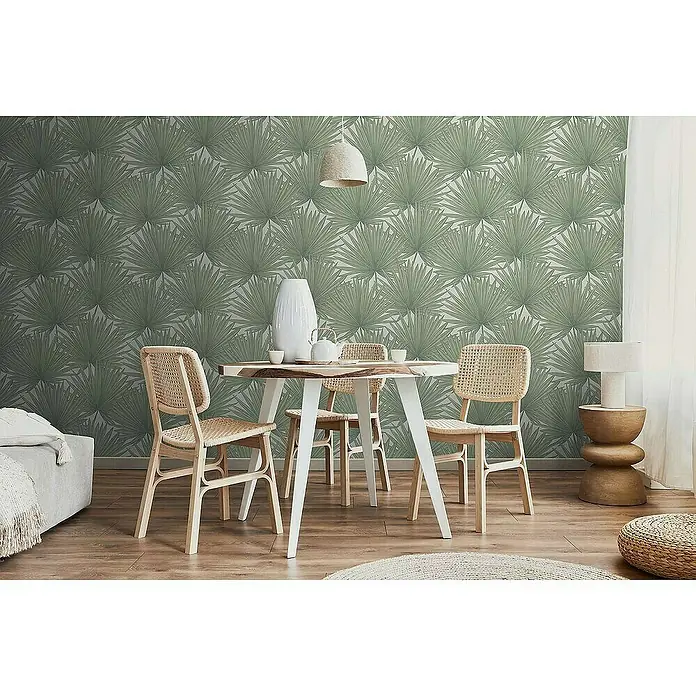 Tadessi Vliestapete M1-No.4235 - Weiß, Floral, 10,05 x 0,53 m