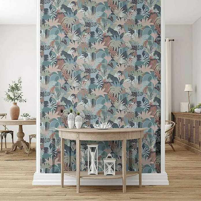 Tadessi Vliestapete M1-No.4263 - Mehrfarbig, Floral, 10,05 x 0,53 m