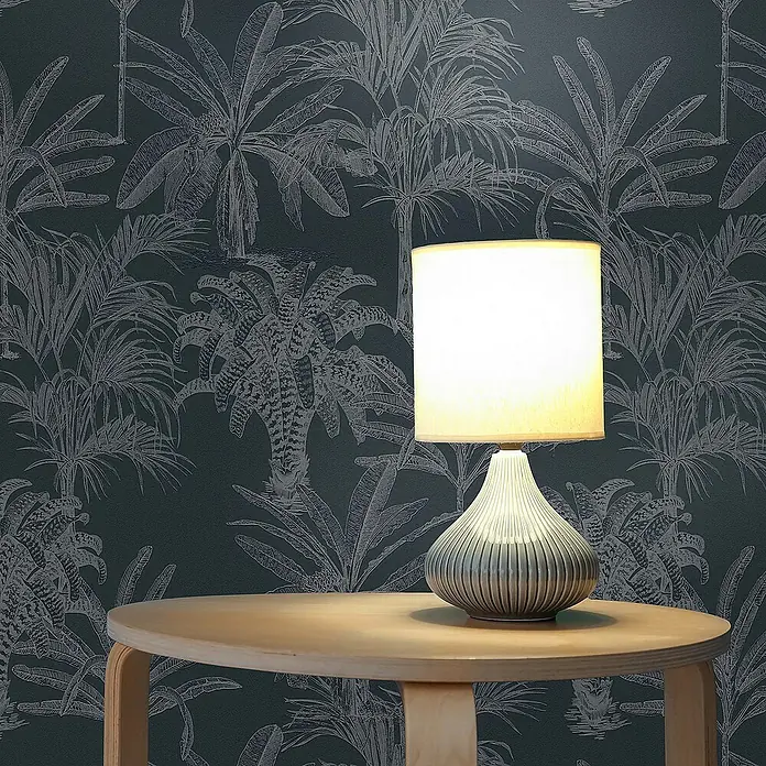 Tadessi Vliestapete M1-No.1617 - Schwarz, Floral, 10,05 x 0,53 m