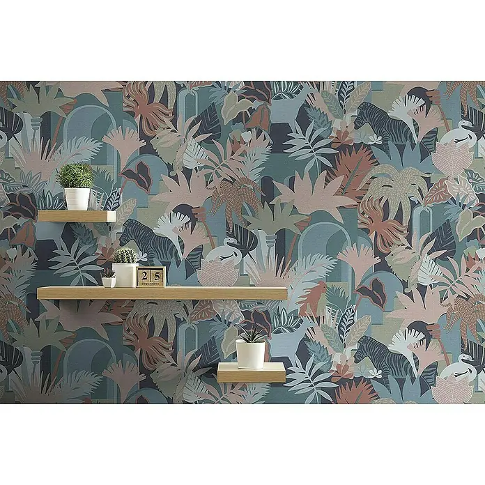 Tadessi Vliestapete M1-No.4263 - Mehrfarbig, Floral, 10,05 x 0,53 m