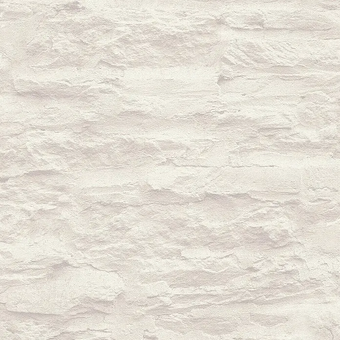 Tadessi Vliestapete M1-No.913 - Creme, Steinoptik, 10,05 x 0,53 m - Texturierte cremefarbene Wand mit rauer, steinähnlicher Oberfläche.