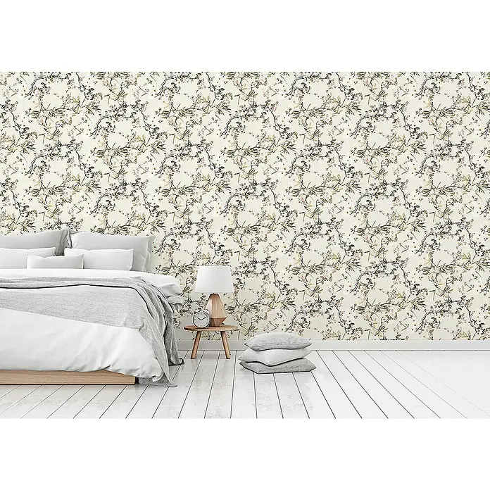 Tadessi Vliestapete M1-No.208 - Grün, Floral, 10,05 x 0,53 m