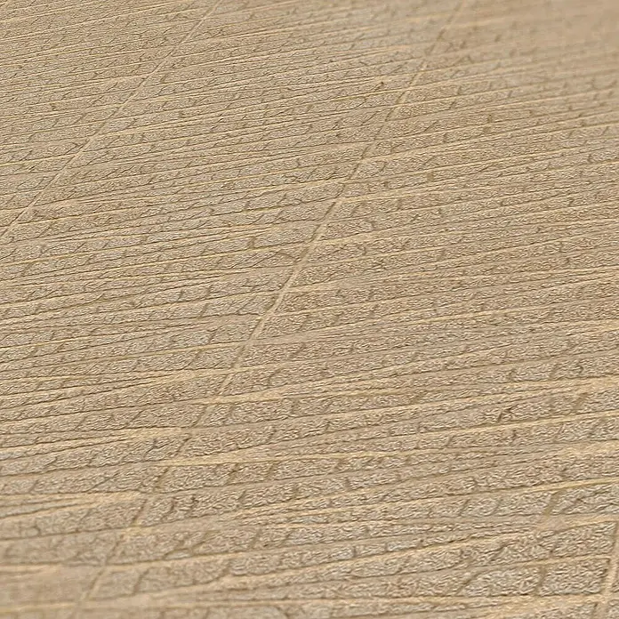 Tadessi Vliestapete M1-No.1705 - Braun, Sonstiges, 10,05 x 0,53 m - Strukturierte hellbraune Oberfläche mit ziegelartigem Muster und sichtbaren Fugen, geeignet für Böden oder Wände.