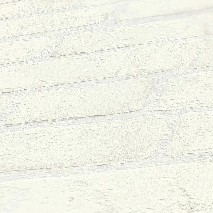 Tadessi Vliestapete M1-No.870 - Weiß, Steinoptik, 10,05 x 0,53 m - Weiße, strukturierte Tapete in Ziegelsteinoptik.