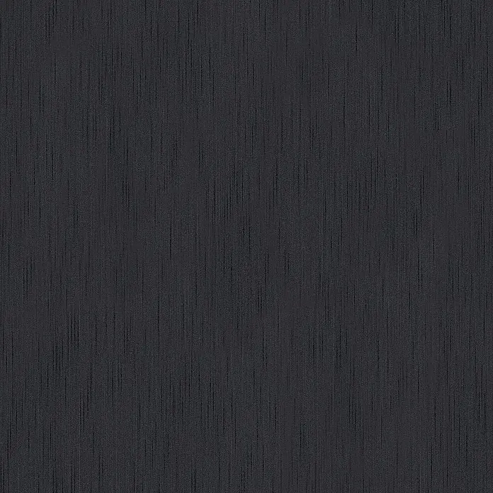 Tadessi Vliestapete M1-No.2224 - Schwarz, Uni, 10,05 x 0,53 m - Dunkelgraue strukturierte Oberfläche mit feinen vertikalen Linien.