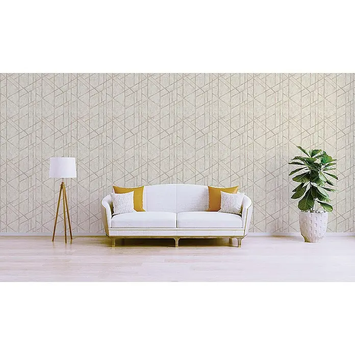 Tadessi Vliestapete M1-No.289 - Creme, Grafisch, 10,05 x 0,53 m