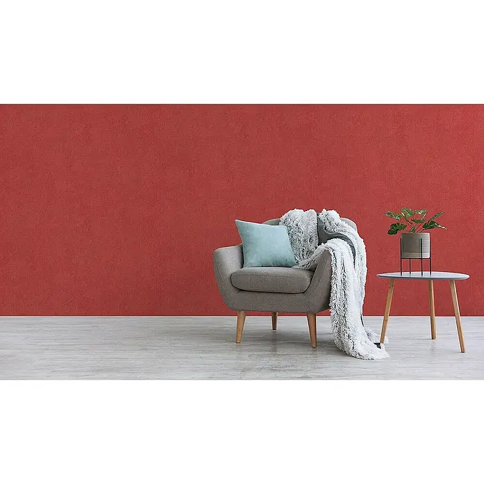 Tadessi Vliestapete M1-No.1926 - Rot, Uni, 10,05 x 0,53 m