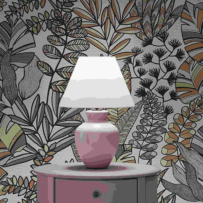 Tadessi Vliestapete M1-No.4258 - Schwarz, Floral, 10,05 x 0,53 m
