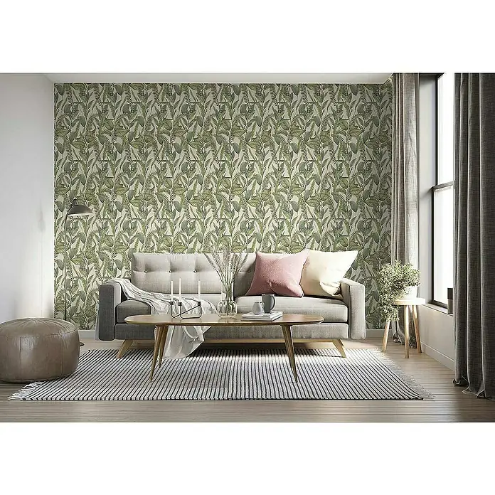 Tadessi Vliestapete M1-No.4484 - Creme, Floral, 10,05 x 0,53 m