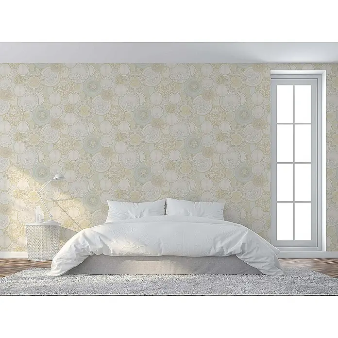 Tadessi Vliestapete M1-No.92 - Silber, Ornament, 10,05 x 0,7 m