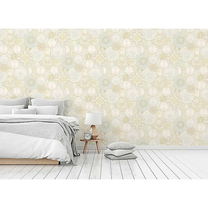 Tadessi Vliestapete M1-No.92 - Silber, Ornament, 10,05 x 0,7 m
