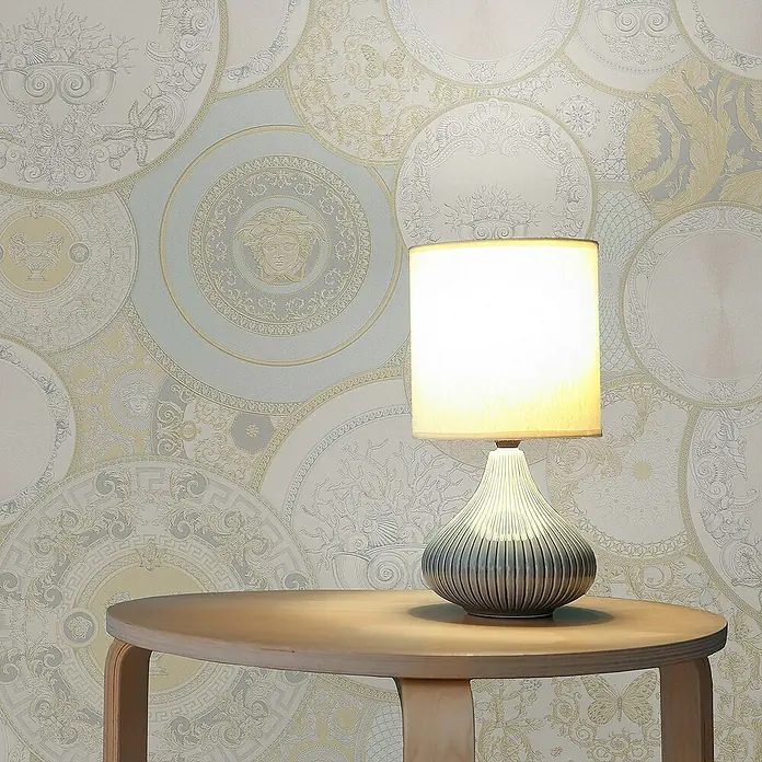 Tadessi Vliestapete M1-No.92 - Silber, Ornament, 10,05 x 0,7 m