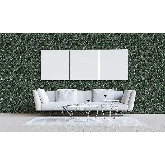 Tadessi Vliestapete M1-No.319 - Schwarz, Floral, 10,05 x 0,53 m