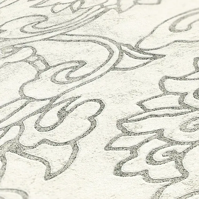 Tadessi Vliestapete M1-No.3107 - Weiß, Grafisch, 10,05 x 0,53 m