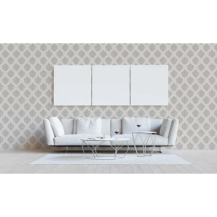 Tadessi Vliestapete M1-No.2307 - Silber, Ornament, 10,05 x 0,53 m