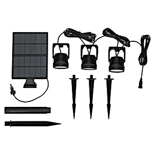 BAUHAUS Set solarlampen (3 W, Zwart, IP44, 150 lm)