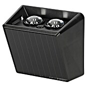 BAUHAUS Solarna vanjska zidna svjetiljka  (D x Š x V: 6,4 x 10,7 x 9,7 cm, Crna, IP65, 40 lm) | BAUHAUS