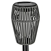 BAUHAUS Solarfakkel met grondpen Rotan (0,6 W, l x b x h: 11 x 11 x 49,5 cm, Grijs, IP44, 10 lm) | BAUHAUS