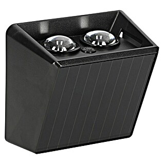 BAUHAUS Solar-wandlamp voor buiten (l x b x h: 6,4 x 10,7 x 9,7 cm, Zwart, IP65, 40 lm)