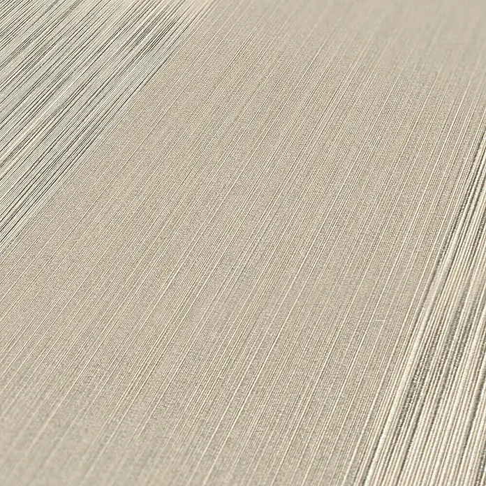 Tadessi Vliestapete M1-No.3806 - Beige, Streifen, 10,05 x 0,53 m - Hellbeigefarbene strukturierte Oberfläche mit feinem, diagonalem Linienmuster.