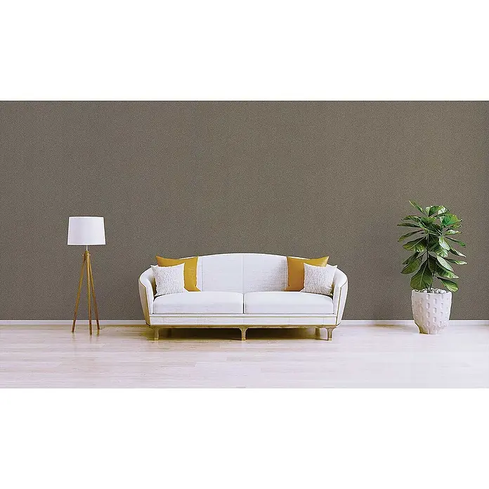 Tadessi Vliestapete M1-No.2869 - Schwarz, Sonstiges, 10,05 x 0,53 m - Strukturierte dunkelgraue Wandfläche in einem modernen Wohnzimmer.