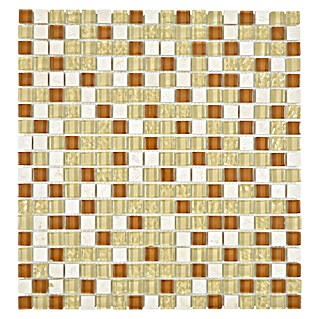 Mozaik pločica Quadrat Crystal Mix XCM M820 (30,5 x 32,2 cm, Bež boje, Sjaj)