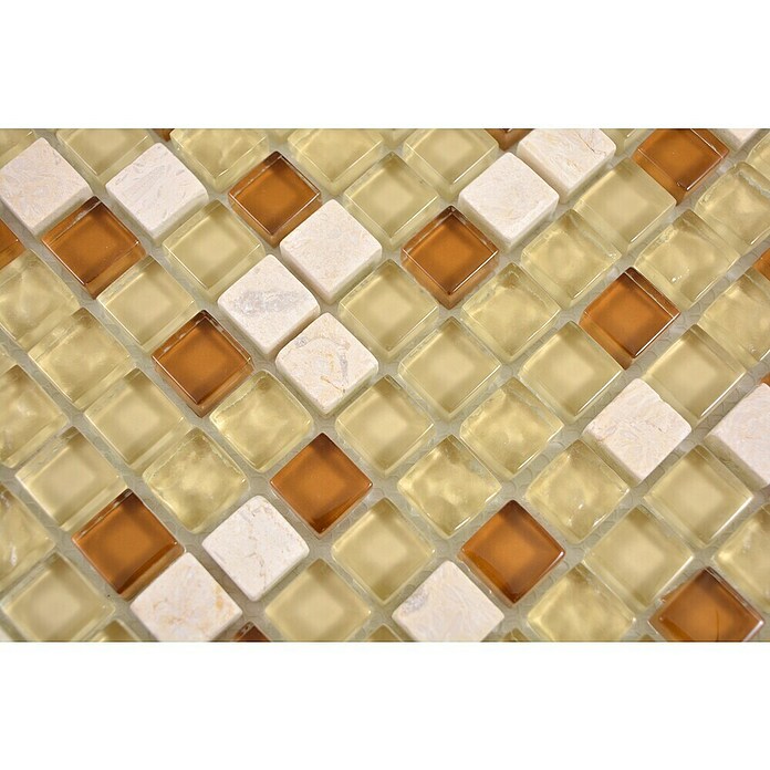 Mozaik pločica (32,2 x 30,5 cm, Beige, Sjajno)