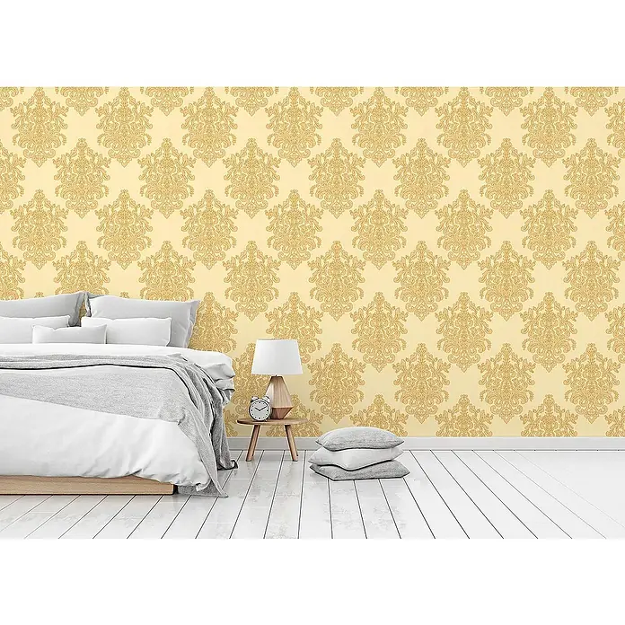 Tadessi Vliestapete M1-No.2456 - Gelb, Ornament, 10,05 x 0,53 m