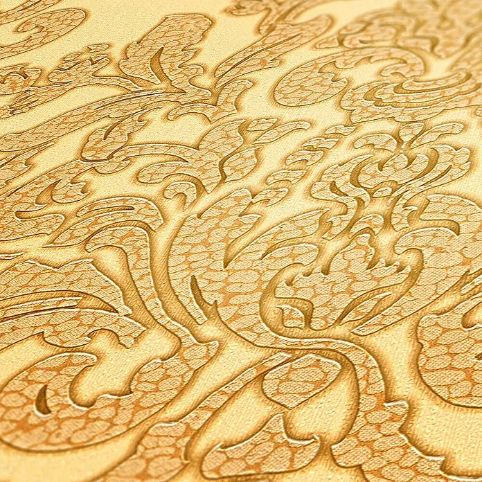 Tadessi Vliestapete M1-No.2456 - Gelb, Ornament, 10,05 x 0,53 m