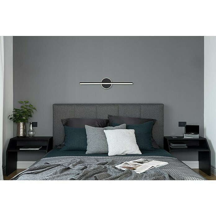 Globo LED-Wandleuchte Pepe (10 W, B x H: 608 x 130 mm, Schwarz, Neutralweiß) | BAUHAUS