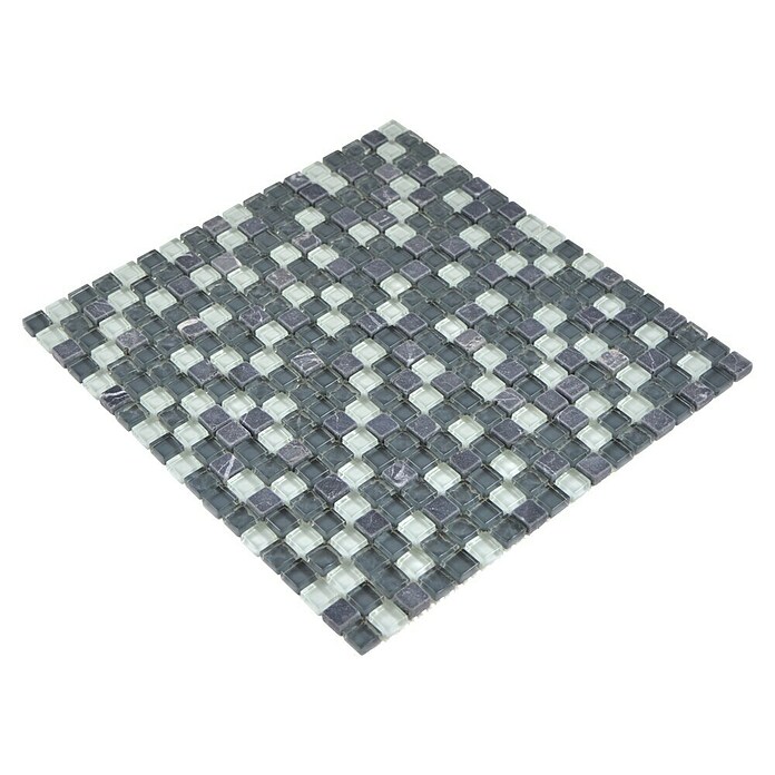 Mozaik pločica Quadrat Crystal Mix XCM M810  (30,5 x 32,2 cm, Sive boje, Sjaj) | BAUHAUS