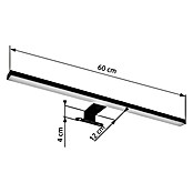 Globo LED-Wandleuchte Jaime (12 W, B x H: 600 x 40 mm, Schwarz, Neutralweiß) | BAUHAUS