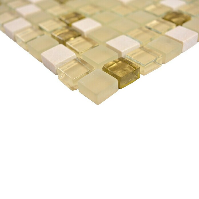 Mozaik pločica Quadrat Crystal Mix XCM M910  (30,5 x 32,2 cm, Bijele boje, Sjaj) | BAUHAUS
