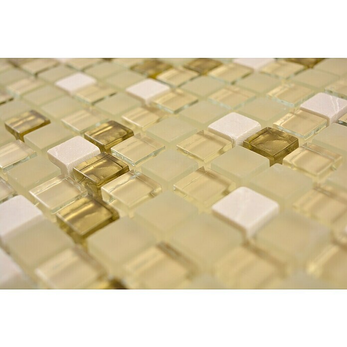 Mozaik pločica Quadrat Crystal Mix XCM M910  (30,5 x 32,2 cm, Bijele boje, Sjaj) | BAUHAUS