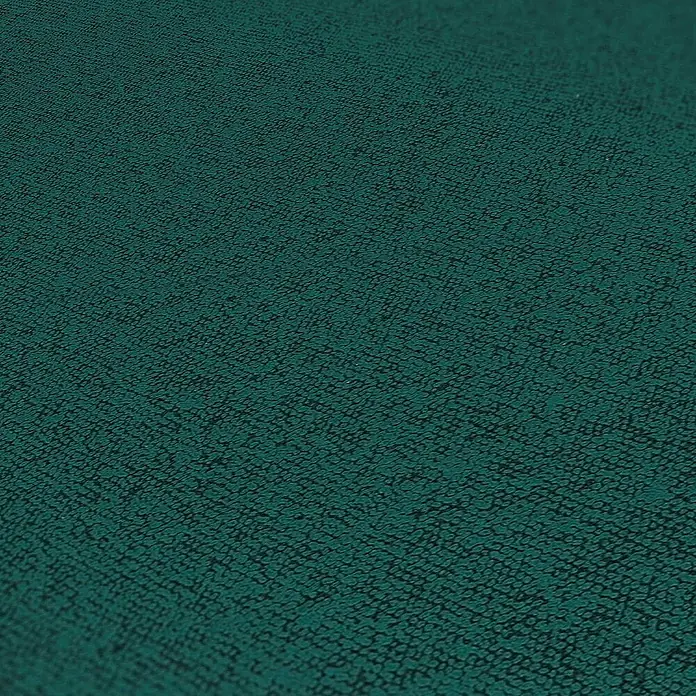Tadessi Vliestapete M1-No.3174 - Grün, Uni, 10,05 x 0,53 m - Nahaufnahme eines dunkelgrünen, strukturierten Stoffes, möglicherweise ein Handtuch oder eine Matte.