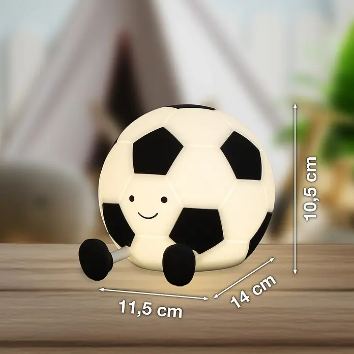 FHL easy LED-Nachtlicht Kalle - 0,4 W, L x B x H: 14 x 11,5 x 10,5 cm, Warmweiß, Fußball Kalle - Niedliches Fußball-Nachtlicht mit freundlichem Gesicht und kleinen Füßen, perfekt für Kinderzimmer.