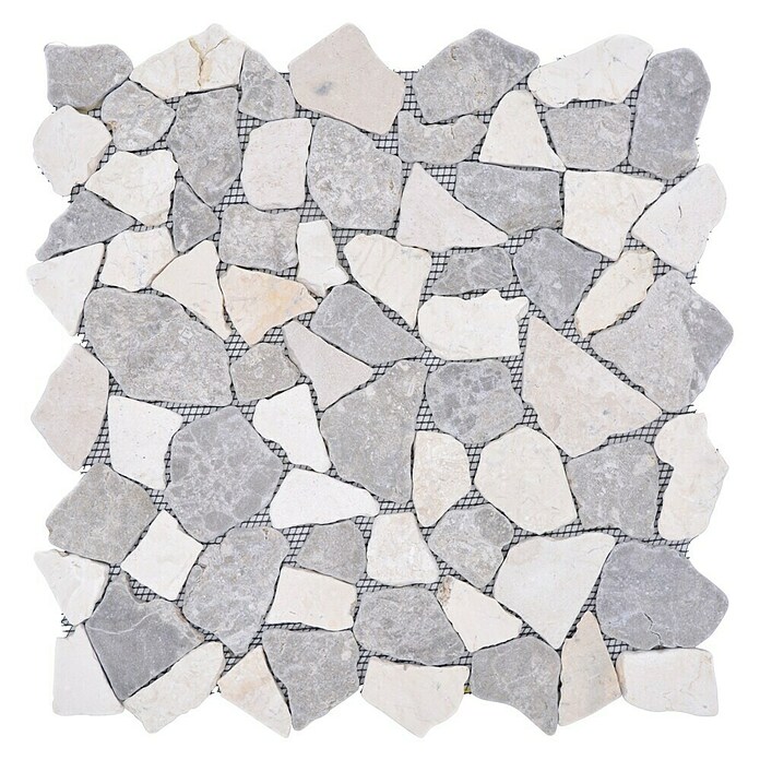 Mozaik pločica (31,6 x 31,6 cm, Siva, Mat)